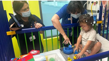 Messy play in sensory room